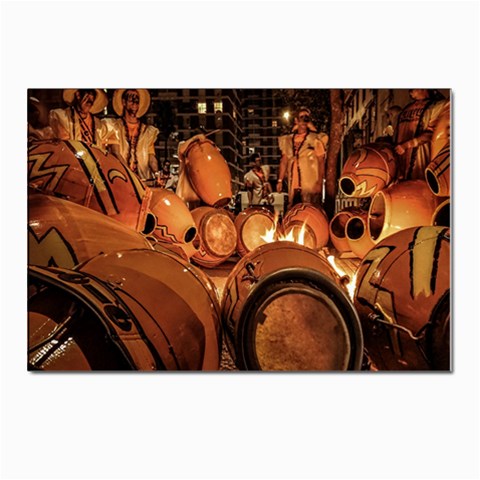 Candombe drums being tempered, montevideo, uruguay Postcard 4 x 6  (Pkg of 10) from ArtsNow.com Front