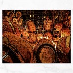 Candombe drums being tempered, montevideo, uruguay Rectangular Jigsaw Puzzl