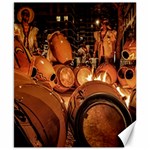 Candombe drums being tempered, montevideo, uruguay Canvas 8  x 10 