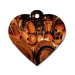 Candombe drums being tempered, montevideo, uruguay Dog Tag Heart (One Side)