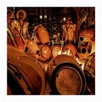 Candombe drums being tempered, montevideo, uruguay Medium Glasses Cloth