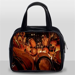 Candombe drums being tempered, montevideo, uruguay Classic Handbag (Two Sides) from ArtsNow.com Front