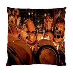 Candombe drums being tempered, montevideo, uruguay Standard Cushion Case (Two Sides) from ArtsNow.com Front