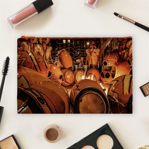 Candombe drums being tempered, montevideo, uruguay Cosmetic Bag (Large) from ArtsNow.com Front