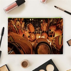 Candombe drums being tempered, montevideo, uruguay Cosmetic Bag (Large) from ArtsNow.com Back