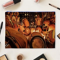 Candombe drums being tempered, montevideo, uruguay Cosmetic Bag (XL) from ArtsNow.com Front