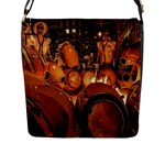 Candombe drums being tempered, montevideo, uruguay Flap Closure Messenger Bag (L)