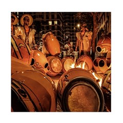 Candombe drums being tempered, montevideo, uruguay Duvet Cover Double Side (Full/ Double Size) from ArtsNow.com Back