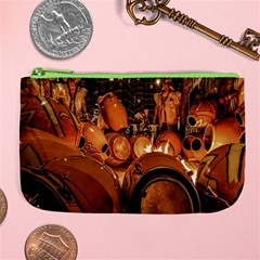 Candombe drums being tempered, montevideo, uruguay Large Coin Purse from ArtsNow.com Front