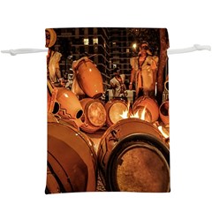 Candombe drums being tempered, montevideo, uruguay Lightweight Drawstring Pouch (XL) from ArtsNow.com Front