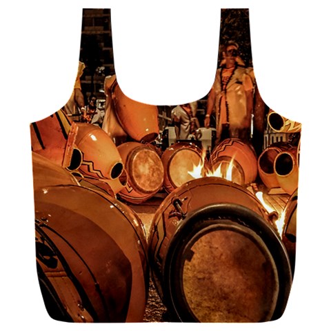 Candombe drums being tempered, montevideo, uruguay Full Print Recycle Bag (XXL) from ArtsNow.com Back