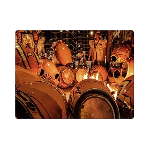 Candombe drums being tempered, montevideo, uruguay Premium Plush Fleece Blanket (Mini) from ArtsNow.com 35 x27  Blanket Front