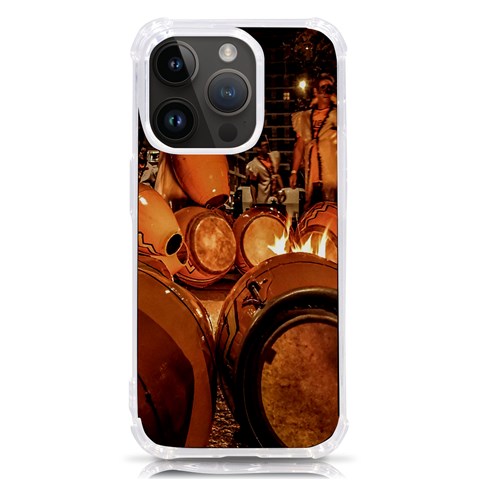 Candombe drums being tempered, montevideo, uruguay iPhone 14 Pro TPU UV Print Case from ArtsNow.com Front