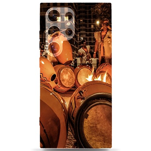 Candombe drums being tempered, montevideo, uruguay Samsung Galaxy S24 Ultra 6.9 Inch Black TPU UV Case from ArtsNow.com Front