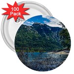 Beach At Los Alerces National Park, Chubut Province, Argentina 3  Buttons (100 pack) 