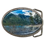 Beach At Los Alerces National Park, Chubut Province, Argentina Belt Buckles