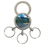 Beach At Los Alerces National Park, Chubut Province, Argentina 3-Ring Key Chain