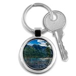 Beach At Los Alerces National Park, Chubut Province, Argentina Key Chain (Round)