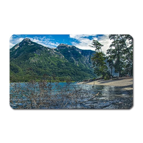 Beach At Los Alerces National Park, Chubut Province, Argentina Magnet (Rectangular) from ArtsNow.com Front