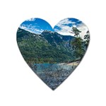 Beach At Los Alerces National Park, Chubut Province, Argentina Heart Magnet