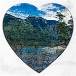 Beach At Los Alerces National Park, Chubut Province, Argentina Jigsaw Puzzle (Heart)