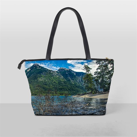 Beach At Los Alerces National Park, Chubut Province, Argentina Classic Shoulder Handbag from ArtsNow.com Back