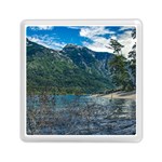 Beach At Los Alerces National Park, Chubut Province, Argentina Memory Card Reader (Square)