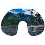 Beach At Los Alerces National Park, Chubut Province, Argentina Travel Neck Pillow