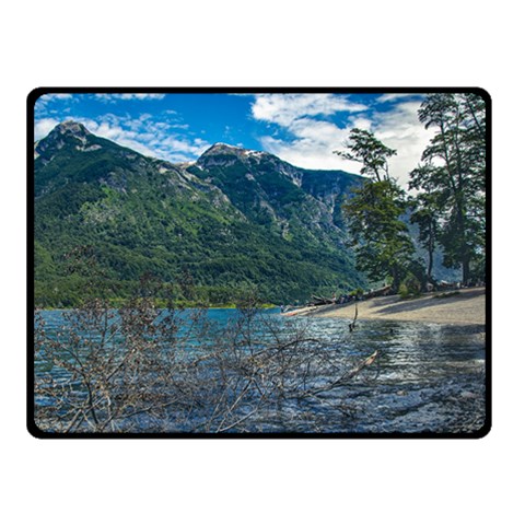 Beach At Los Alerces National Park, Chubut Province, Argentina Two Sides Fleece Blanket (Small) from ArtsNow.com 45 x34  Blanket Back