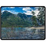 Beach At Los Alerces National Park, Chubut Province, Argentina Two Sides Fleece Blanket (Large)