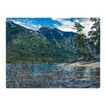 Beach At Los Alerces National Park, Chubut Province, Argentina Two Sides Premium Plush Fleece Blanket (Mini)