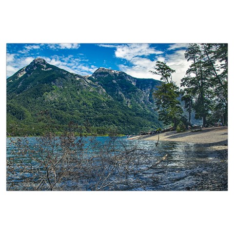 Beach At Los Alerces National Park, Chubut Province, Argentina 16 x24  Lumbar Throw Cushion Case (Two Sides) from ArtsNow.com Front