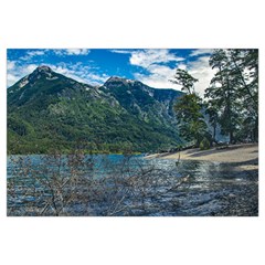 Beach At Los Alerces National Park, Chubut Province, Argentina 16 x24  Lumbar Throw Cushion Case (Two Sides) from ArtsNow.com Front