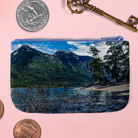 Beach At Los Alerces National Park, Chubut Province, Argentina Large Coin Purse from ArtsNow.com Back