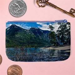 Beach At Los Alerces National Park, Chubut Province, Argentina Large Coin Purse from ArtsNow.com Back