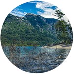 Beach At Los Alerces National Park, Chubut Province, Argentina Wooden Bottle Opener (Round)