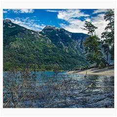 Beach At Los Alerces National Park, Chubut Province, Argentina Roll Up Canvas Pencil Holder (S) from ArtsNow.com Front