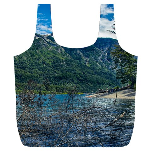 Beach At Los Alerces National Park, Chubut Province, Argentina Full Print Recycle Bag (XXXL) from ArtsNow.com Front