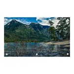 Beach At Los Alerces National Park, Chubut Province, Argentina Banner and Sign 5  x 3 