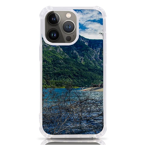 Beach At Los Alerces National Park, Chubut Province, Argentina iPhone 13 Pro TPU UV Print Case from ArtsNow.com Front