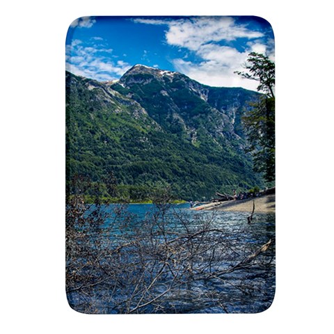 Beach At Los Alerces National Park, Chubut Province, Argentina Rectangular Glass Fridge Magnet (4 pack) from ArtsNow.com Front