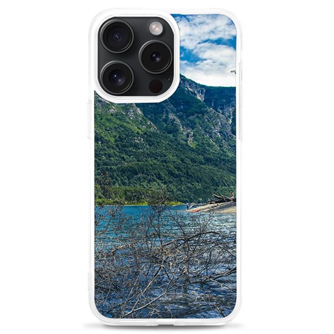 Beach At Los Alerces National Park, Chubut Province, Argentina iPhone 15 Pro Max TPU UV Print Case from ArtsNow.com Front