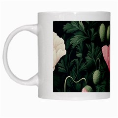 Poppy Flower Plant Petals Bloom White Mug from ArtsNow.com Left