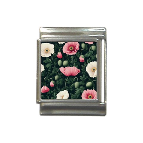 Poppy Flower Plant Petals Bloom Italian Charm (13mm) from ArtsNow.com Front