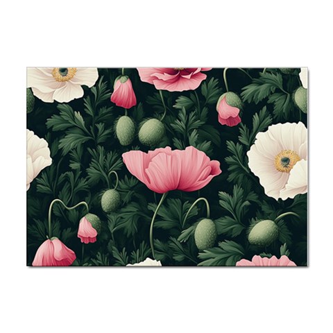 Poppy Flower Plant Petals Bloom Sticker A4 (100 pack) from ArtsNow.com Front