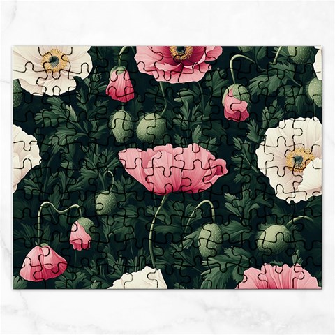 Poppy Flower Plant Petals Bloom Rectangular Jigsaw Puzzl from ArtsNow.com Front