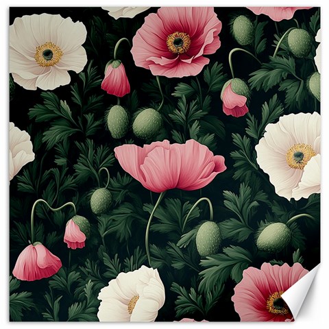 Poppy Flower Plant Petals Bloom Canvas 12  x 12  from ArtsNow.com 11.4 x11.56  Canvas - 1