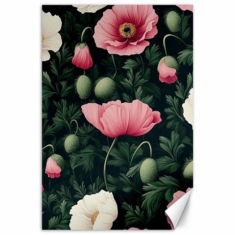 Poppy Flower Plant Petals Bloom Canvas 24  x 36  from ArtsNow.com 23.35 x34.74  Canvas - 1