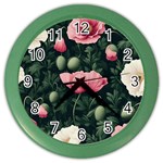 Poppy Flower Plant Petals Bloom Color Wall Clock