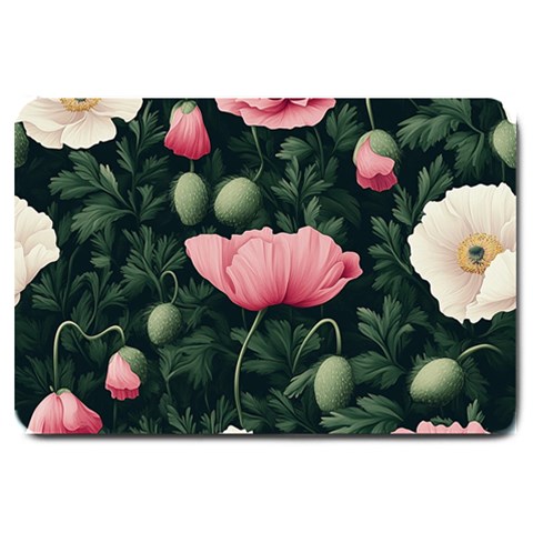 Poppy Flower Plant Petals Bloom Large Doormat from ArtsNow.com 30 x20  Door Mat